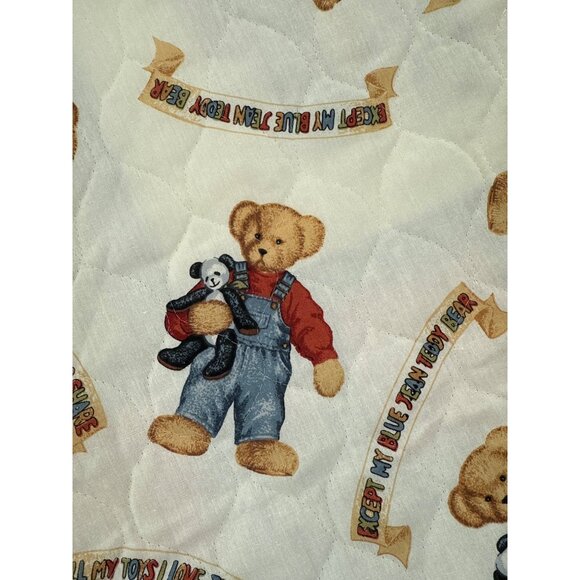 Teddy Bear Quilting Fabric Panel reversible 46”w x 104” long - Picture 4 of 8